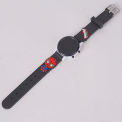 Kids Digital Character Watch black spman