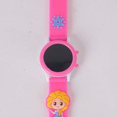 Kids Digital Character Watch Pink Frozen