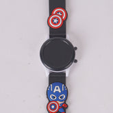 Kids Digital Character Watch Black Avnger
