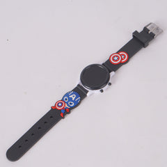 Kids Digital Character Watch Black Avnger