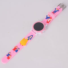 Kids Digital Character Watch pink snow white