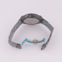 Black Chain Mans Watch With Black Dial