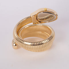 Womans Snake Watch Design Golden Black