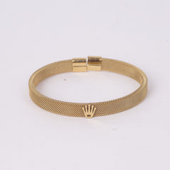 Gold Mesh Crown Bracelet