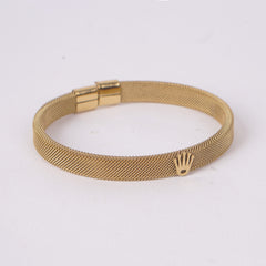 Gold Mesh Crown Bracelet