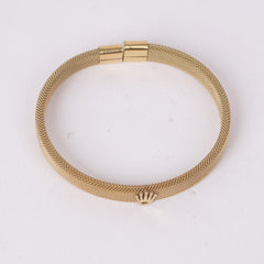 Gold Mesh Crown Bracelet