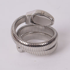 Womans Snake Watch Design Silver Black Gold Design