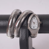 Womans Snake Watch Design Silver White