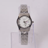 Woman's Silver Chain Watch with White Dial DINUO 2