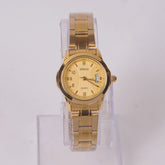 Womans Golden Chain Watch with Golden Dial DINUO