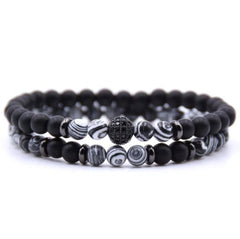 2pcs set 20183 beads Stone Bracelet