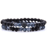 2pcs set 20185 beads Stone Bracelet