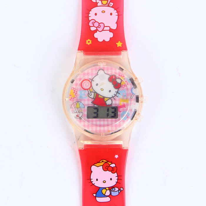 2D HELLO KITTY CARTOON WATCH C1026 FOR KIDS
