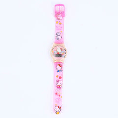 2D HELLO KITTY CARTOON WATCH C1028 FOR KIDS