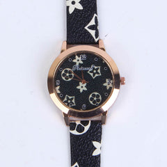BLACK STRAP GOLDEN DIAL 1262 WOMEN WATCH