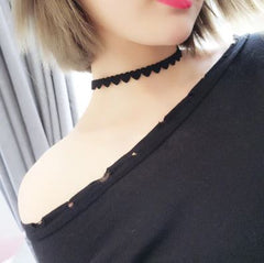 Black Lace Elastic Chokers Necklaces - Thebuyspot.com