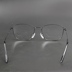 Black Sqaure Shape Thin Metal Eye Glasses - Thebuyspot.com