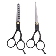 Black Thinning Scissors Set Stainless Steel