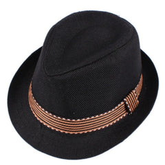 Black American Style Straw Cap Kids Sun Cap
