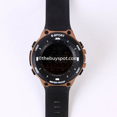 Black Rubber Sports 1308 Men's Wrist Watch