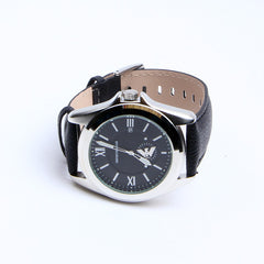 Black Strap Black Dial 1221 Men's Wrist watch