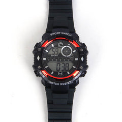 Black Strap Digital Sports C1094 Kids Watch