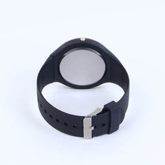 Black Strap Golden Dial LED Watch C1053 for Kids