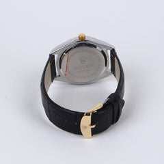 Black Strap Silver Dial 1255 Men's Wrist Watch