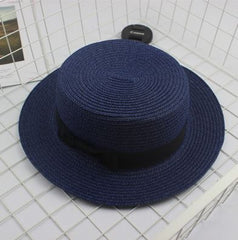 Blue Fashion Bow Casual Brim Cap - Thebuyspot.com