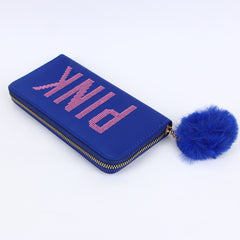 Blue PU Leather P02215 Fashion Women long Wallet Purse