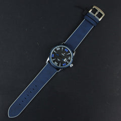 Blue Rubber Strap Blue Dial 1365 Men's Wrist Watch
