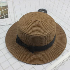 Brown Fashion Bow Casual Brim Cap - Thebuyspot.com