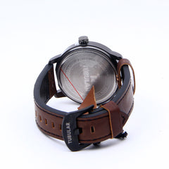 Brown Leather Strap Brown Dial 1215 Men's Wrist Watch