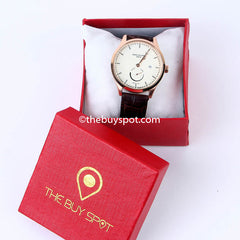 Brown Strap Golden Dial 1310 Men's Wrist Watch