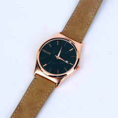 Camel Brown Strap Black Dial 1275 Men's Wrist watch[