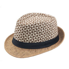 Casual Plaid Summer Cap Beach Straw Caps Fedora Sun Hats