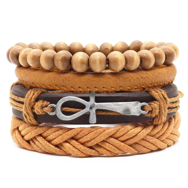 Casual Weave Multilayer 4Pcs set Handmade BD-1034S Bracelet
