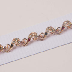 Charm Multi Stone Link Golden Bracelet - Thebuyspot.com