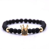 Crown Golden 4mm Beads Bracelet