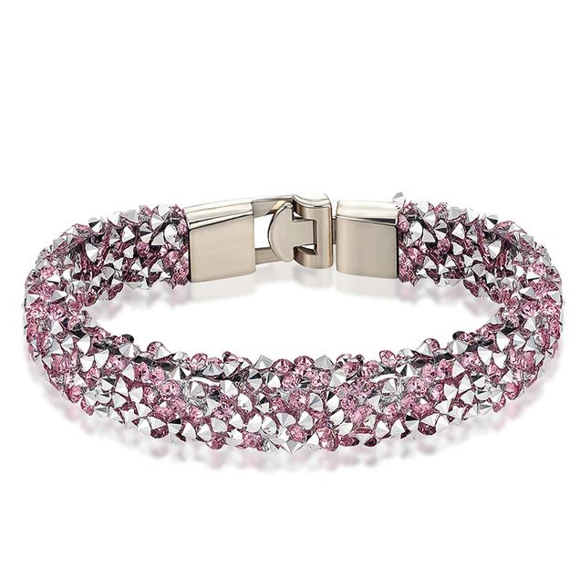 Crystal Color CZ TZ-140 Women's Pulseira Masculina Bracelet