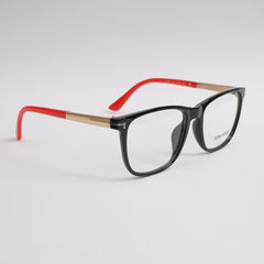Black Red Optical Frame For Men & Women TF