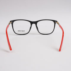 Black Red Optical Frame For Men & Women TF