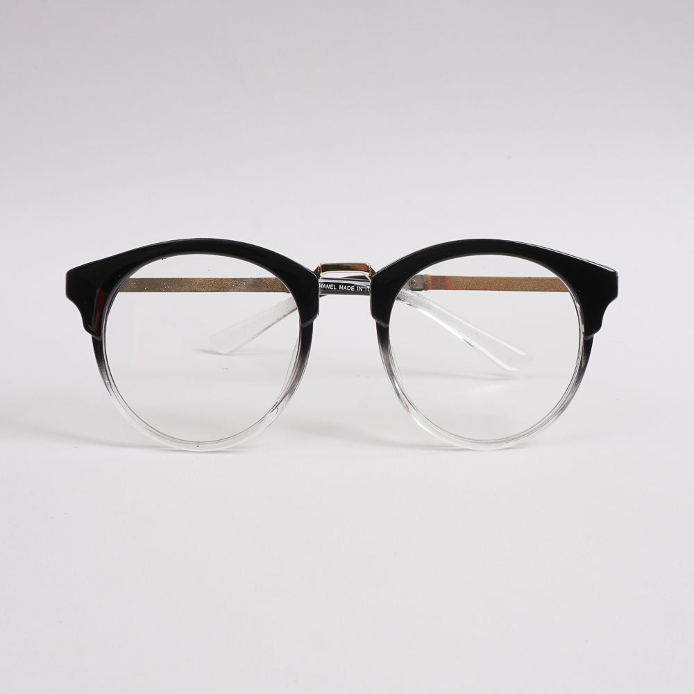 Blck Whte Shade Optical Frame For Men & Women C