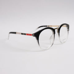 Blck Whte Shade Optical Frame For Men & Women C