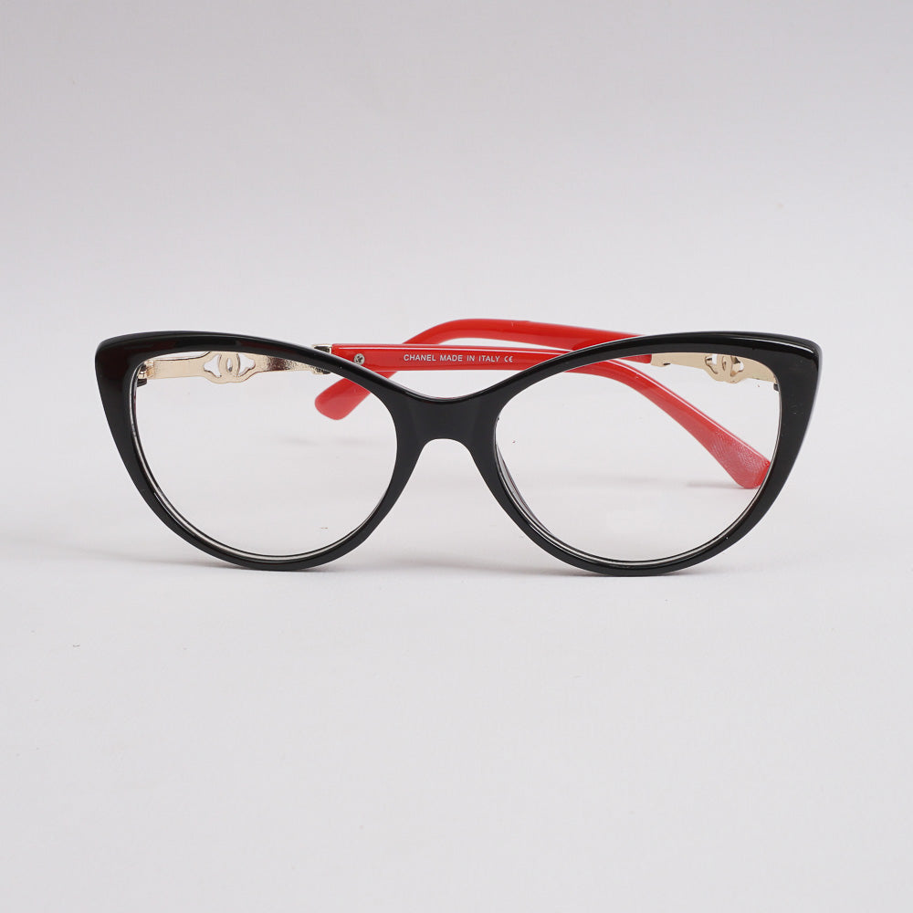 Blck Red Shade Optical Frame For Women