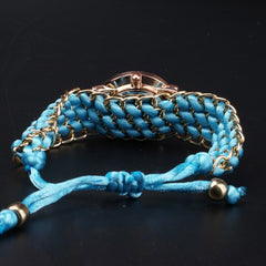 Womens Bracelet Wrist Watch Cyan