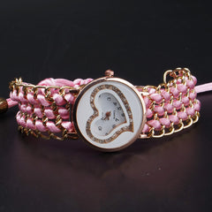 Womens Bracelet Wrist Watch Pink