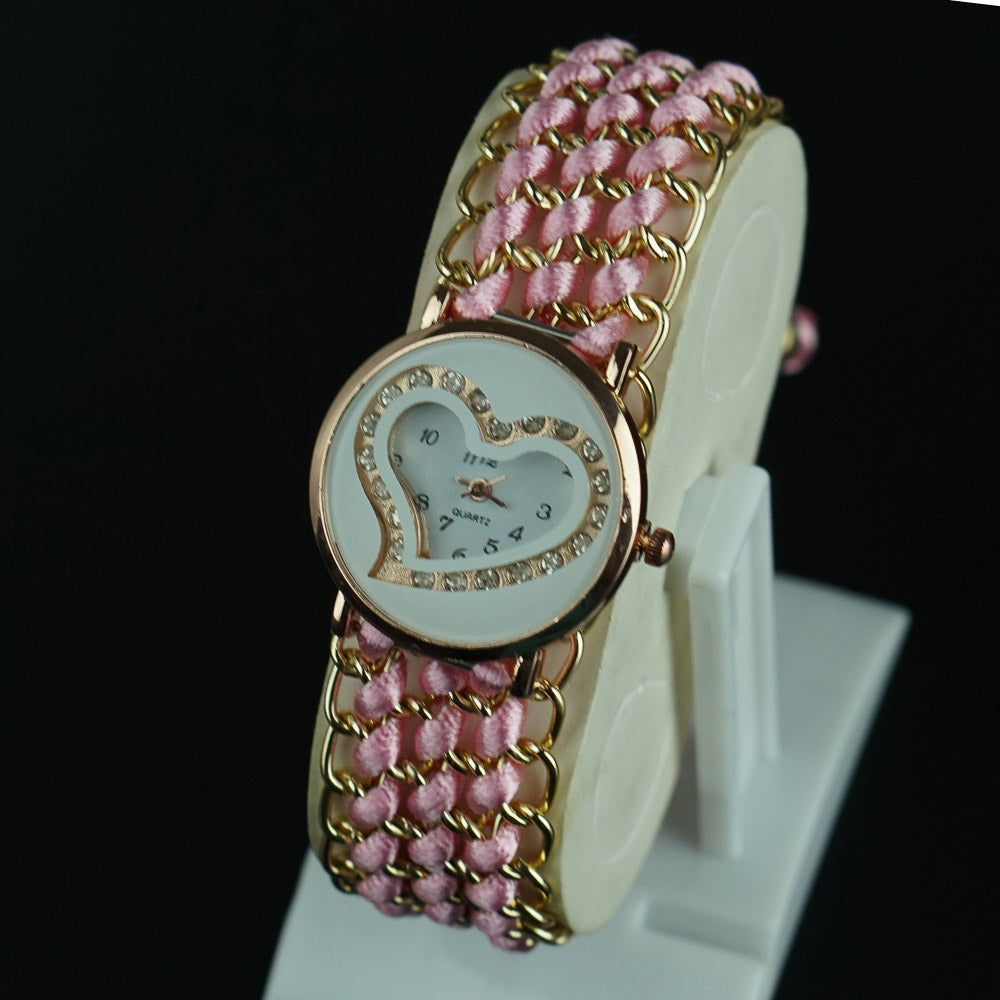 Womens Bracelet Wrist Watch Pink