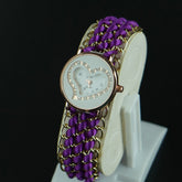 Womens Bracelet Wrist Watch Purple