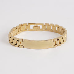 Golden Chain Bracelet For Men 12mm